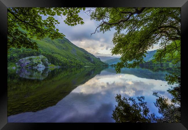  Peaceful Lakeside Framed Print by Ian Mitchell