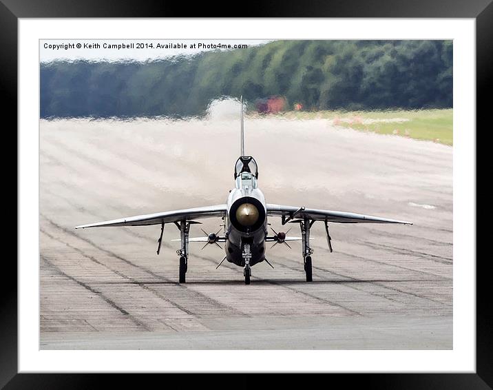  RAF Lightning XR728 head-on Framed Mounted Print by Keith Campbell