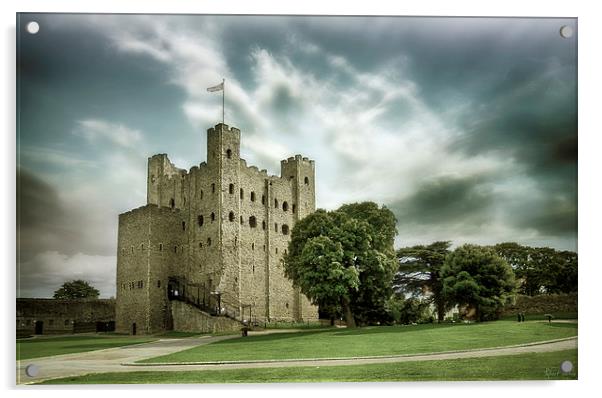  Rochester Castle Acrylic by Rob Toombs