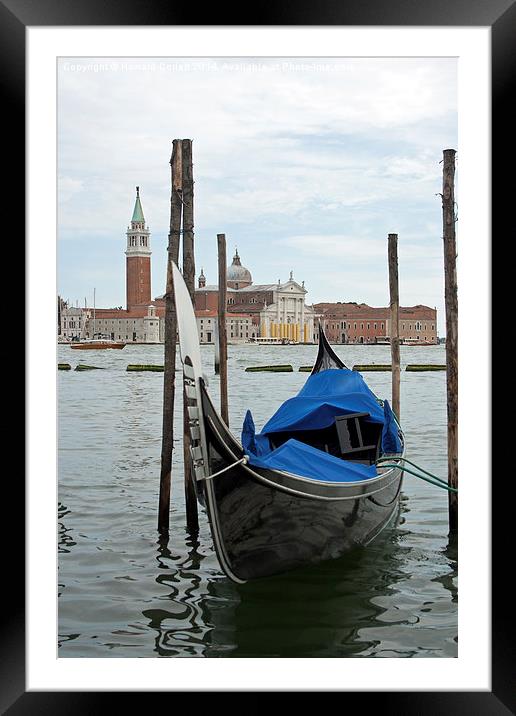 Venice gondola Framed Mounted Print by Howard Corlett
