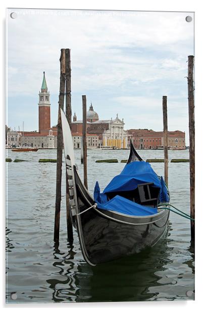 Venice gondola Acrylic by Howard Corlett