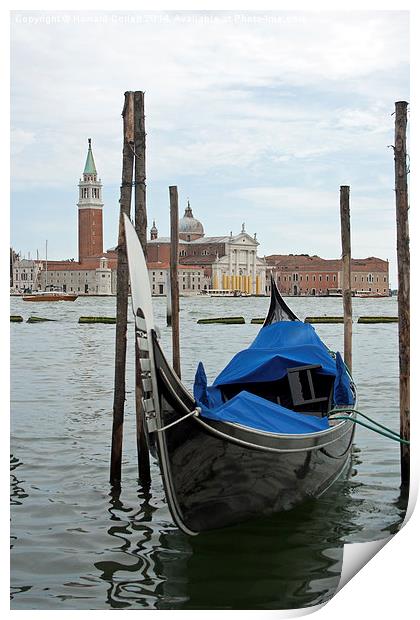Venice gondola Print by Howard Corlett
