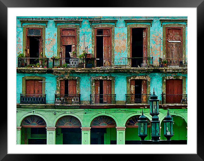  Cuban Streets. Framed Mounted Print by Nick Wardekker