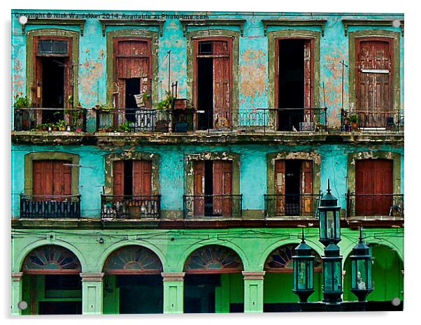  Cuban Streets. Acrylic by Nick Wardekker