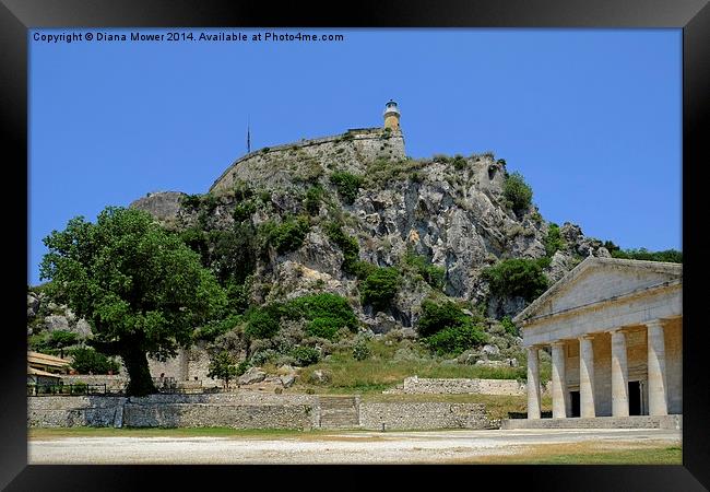  Old Fort Corfu  Framed Print by Diana Mower