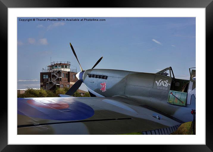  Spitfire Manston Framed Mounted Print by Thanet Photos