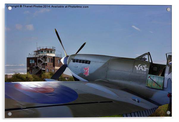  Spitfire Manston Acrylic by Thanet Photos