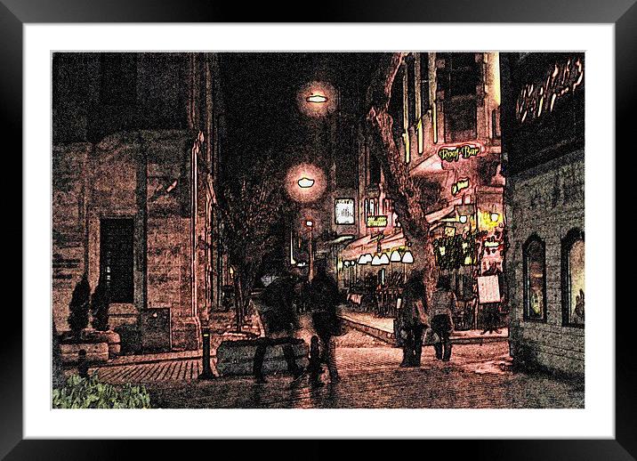 Night Out In Istanbul  Framed Mounted Print by sylvia scotting