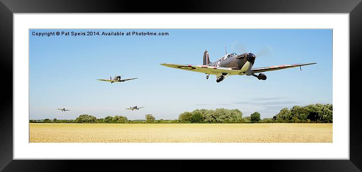  Spitfires - Red Section Airborne Framed Mounted Print by Pat Speirs