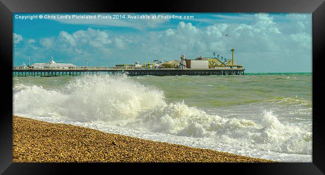  Making A Splash In Brighton Framed Print by Chris Lord