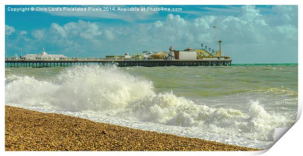  Making A Splash In Brighton Print by Chris Lord
