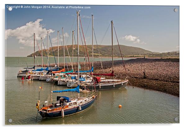  Moored at porlock Weir. Acrylic by John Morgan