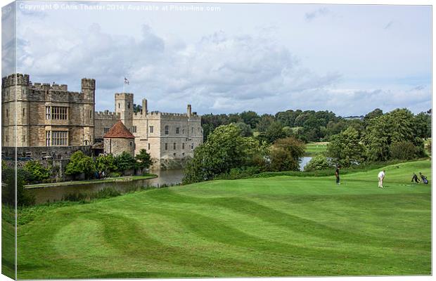 Putting at Leeds Castle Golf Course  Canvas Print by Chris Thaxter