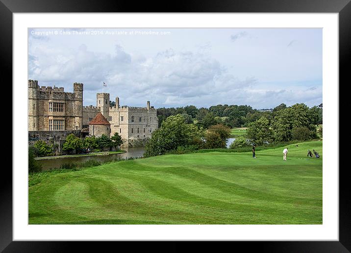 Putting at Leeds Castle Golf Course  Framed Mounted Print by Chris Thaxter