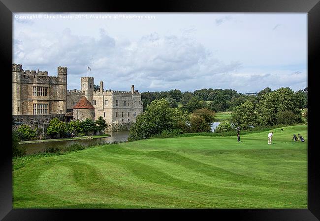 Putting at Leeds Castle Golf Course  Framed Print by Chris Thaxter