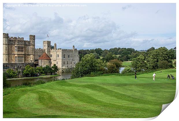Putting at Leeds Castle Golf Course  Print by Chris Thaxter