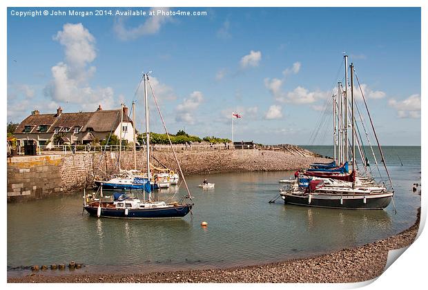  Porlock Weir. Print by John Morgan