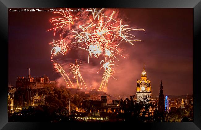 Edinburgh Festival Fireworks Framed Print by Keith Thorburn EFIAP/b