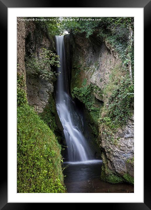  Dyserth Falls North Wales Framed Mounted Print by Douglas Kerr
