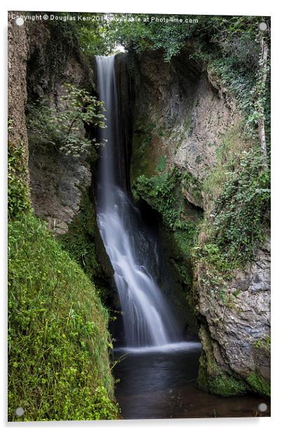  Dyserth Falls North Wales Acrylic by Douglas Kerr