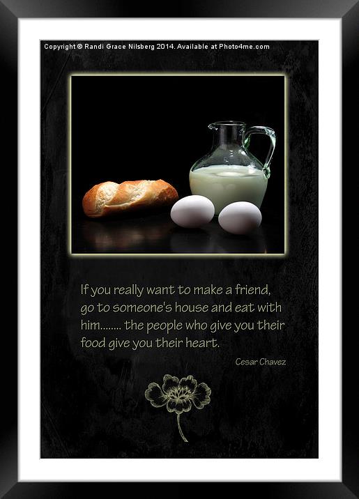  Food from the Heart Framed Mounted Print by Randi Grace Nilsberg