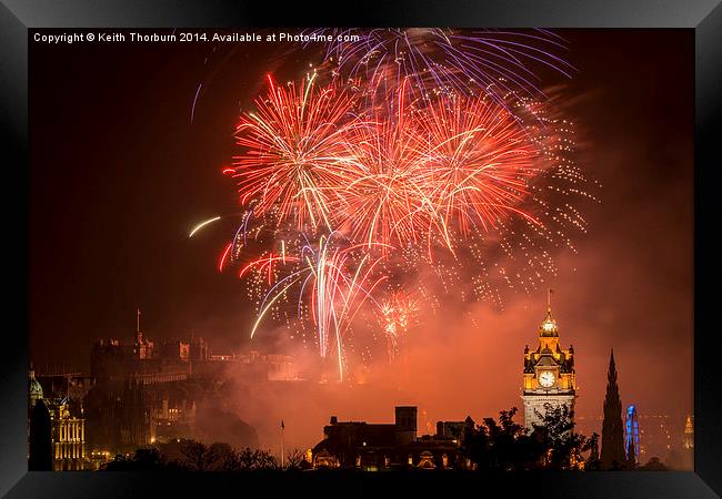 Edinburgh Festival Fireworks Framed Print by Keith Thorburn EFIAP/b