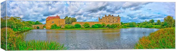 Leeds Castle Panorama  Canvas Print by Chris Thaxter