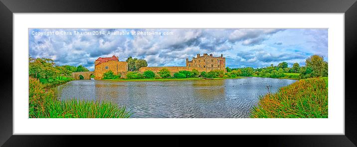 Leeds Castle Panorama  Framed Mounted Print by Chris Thaxter