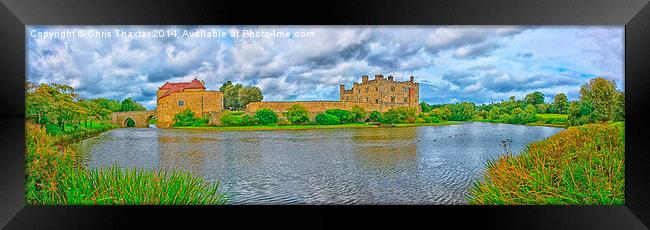 Leeds Castle Panorama  Framed Print by Chris Thaxter
