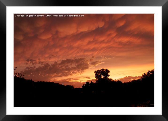 Beautiful Sky after Thunderstorm Framed Mounted Print by Gordon Dimmer