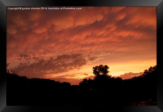 Beautiful Sky after Thunderstorm Framed Print by Gordon Dimmer