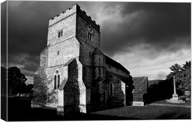  St Mary's Church Streately Canvas Print by Tony Bates