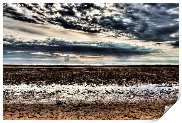  Atlantic Clouds over Blackpool Beach Print by Juha Remes