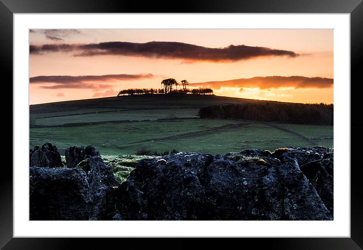 Minninglow Sunrise Framed Mounted Print by John Cropper