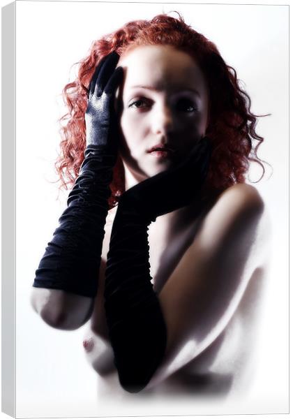 Holly in Gloves Canvas Print by Dennis Kilby