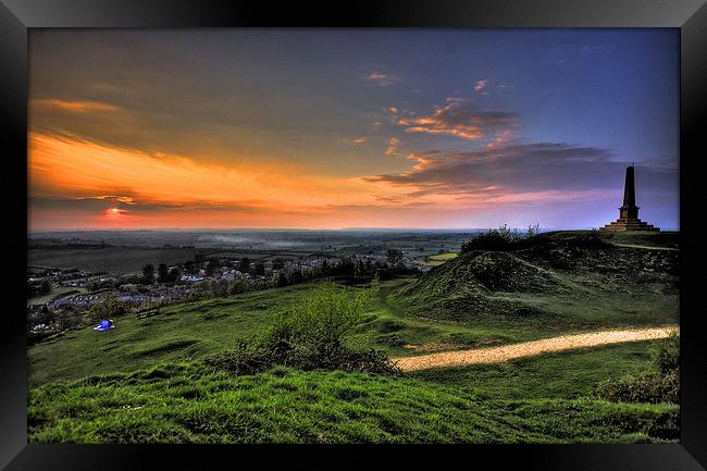  Sunset from Ham Hill Framed Print by Lorraine Paterson