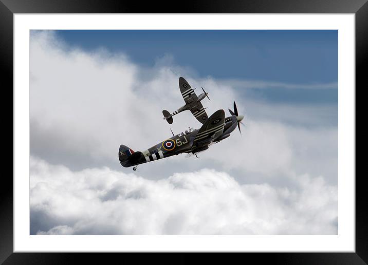 Invasion Spitfires  Framed Mounted Print by J Biggadike