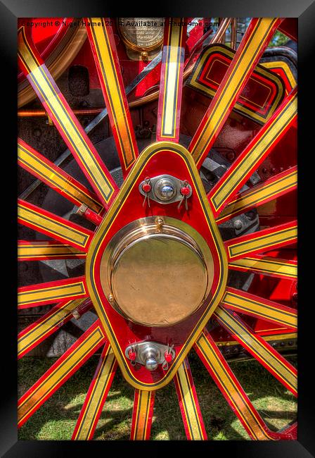 Traction Engine Wheel Detail Framed Print by Wight Landscapes