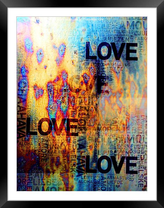  Love Framed Mounted Print by Jenny Rainbow