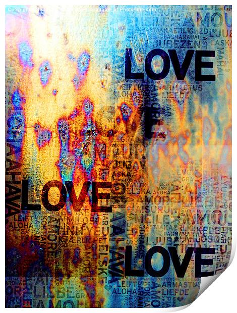  Love Print by Jenny Rainbow