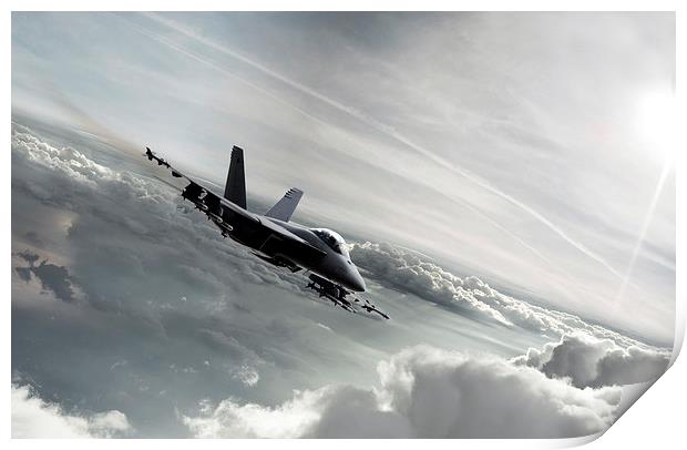 F/A-18 Super Hornet Print by J Biggadike
