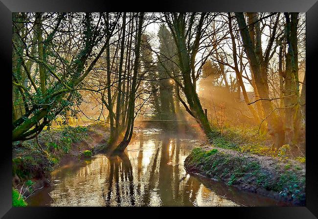 Another Sunrise on the  'WEY' Framed Print by Mark  F Banks