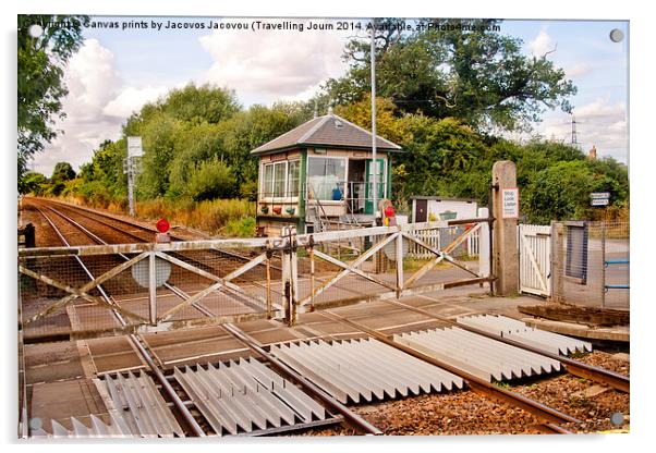  Fiskerton rail signal box  Acrylic by Jack Jacovou Travellingjour