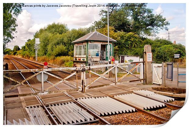  Fiskerton rail signal box  Print by Jack Jacovou Travellingjour