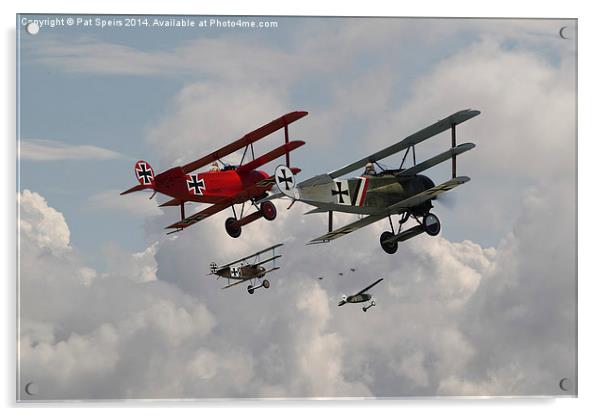 Fokker Squadron - 'Contact'  Acrylic by Pat Speirs
