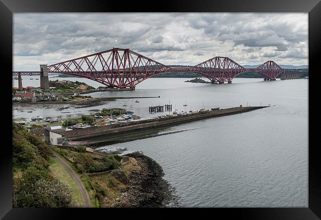 Forth Rail Bridge from North Queensferry Framed Print by Gary Eason