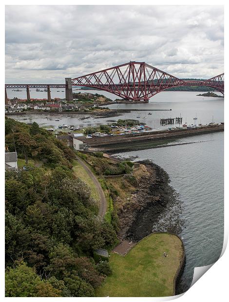 Forth Rail Bridge from North Queensferry Print by Gary Eason