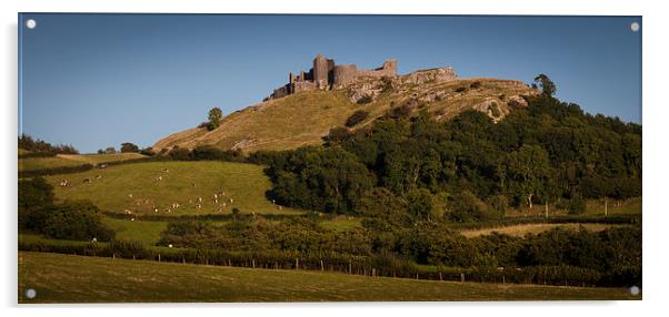  Carreg Cennen Castle near Trap Acrylic by Leighton Collins