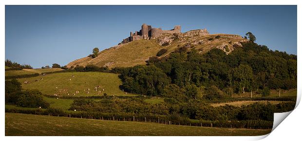  Carreg Cennen Castle near Trap Print by Leighton Collins