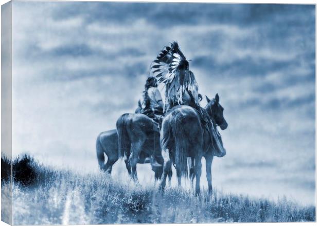 Cheyenne Warriors Canvas Print by paul willats